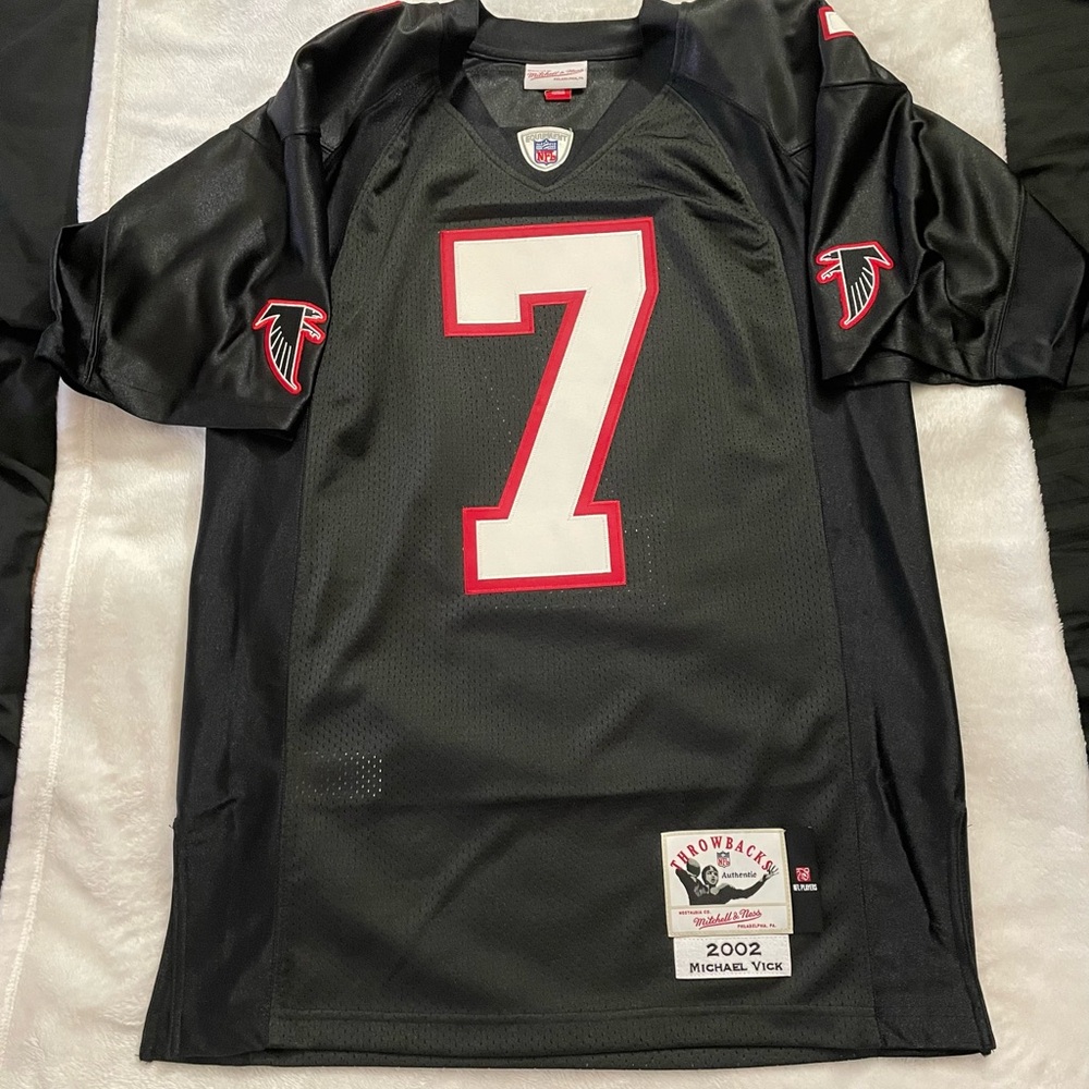 Mitchell & Ness Black Atlanta Falcons Michael Vick Jersey